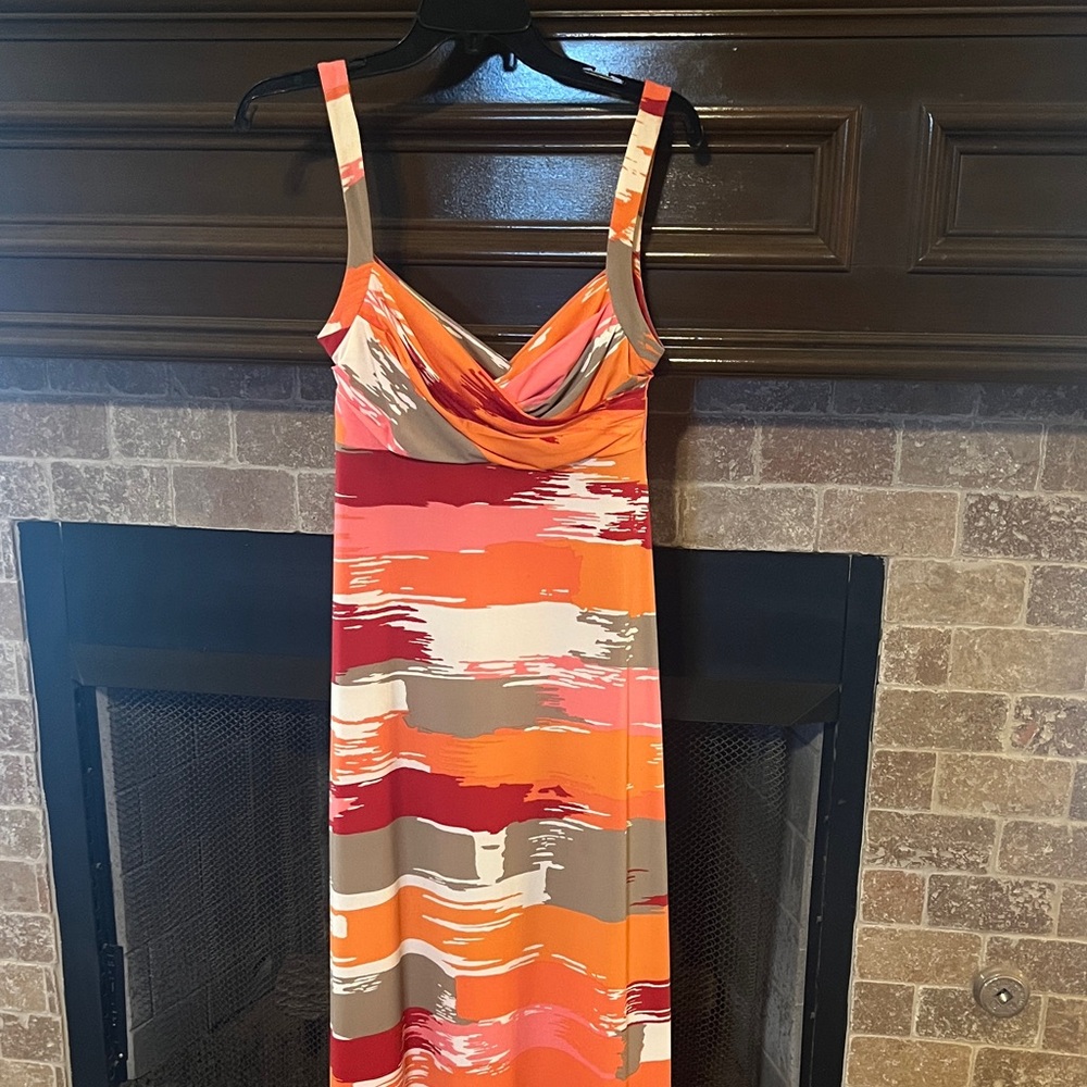 BCBGMaxAzria Multicolor Striped Midi Dress
